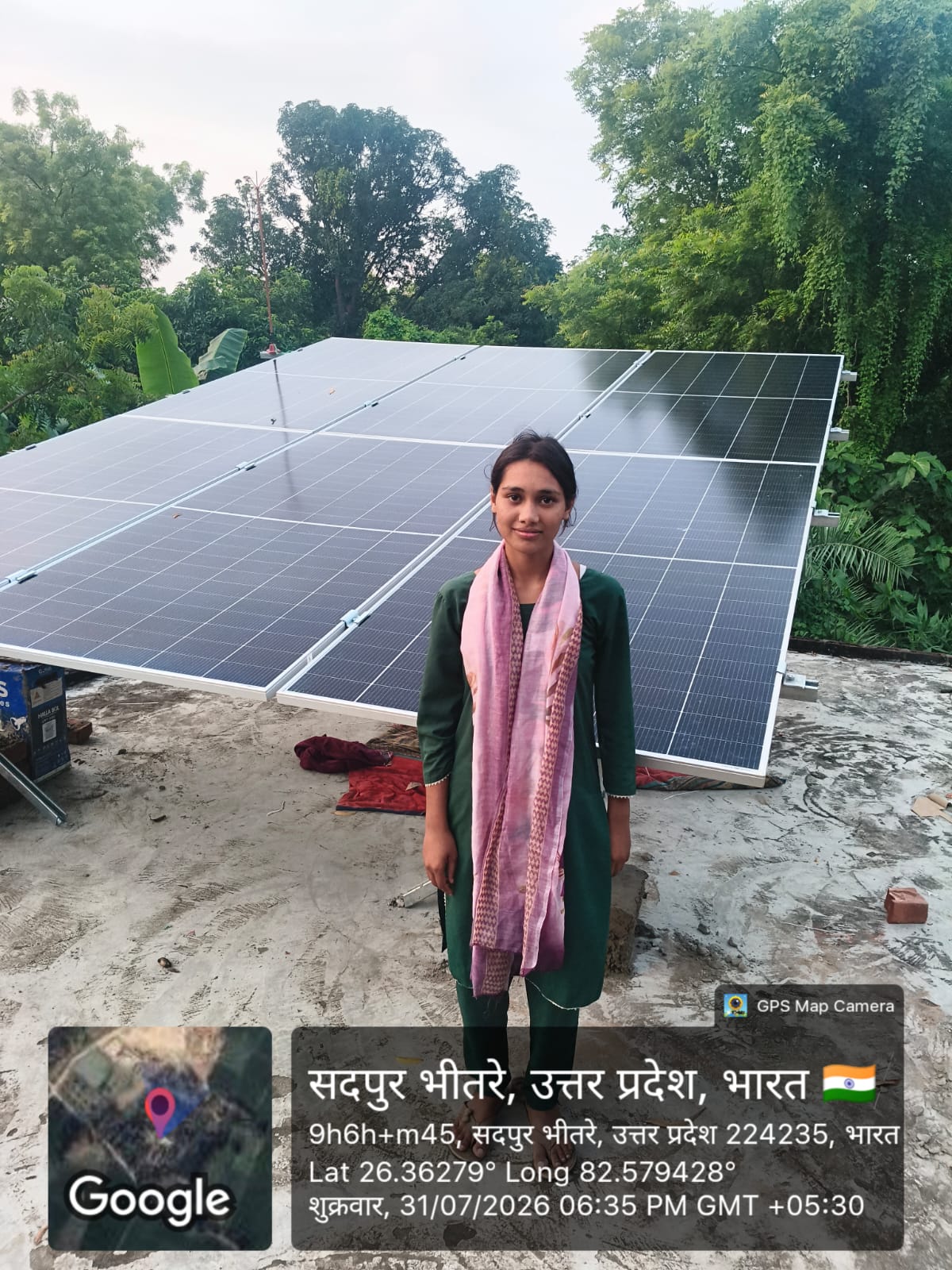 Solar installation in Sadapur Bhitare